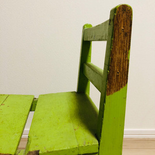 【値下げしてます！】木製子供イス　幼稚園イス　ヴィンテージ　シャビーシック　ナチュラル　ディスプレイの画像