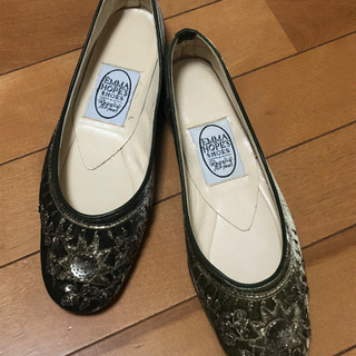 【値下げしました】エスニックな感じの靴＊試し履きのみ＊３５1/2＊Made in Italyの画像