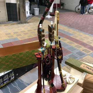 美品　高級 弓太刀揃 伯峰作 飾り 刀 弓 弓太 太刀 五月人形 端午の節句 こどもの日 節句 の画像
