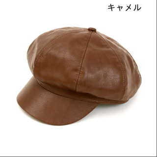 新品未使用　ANAP　フェイクレザーキャスケット　キャメル