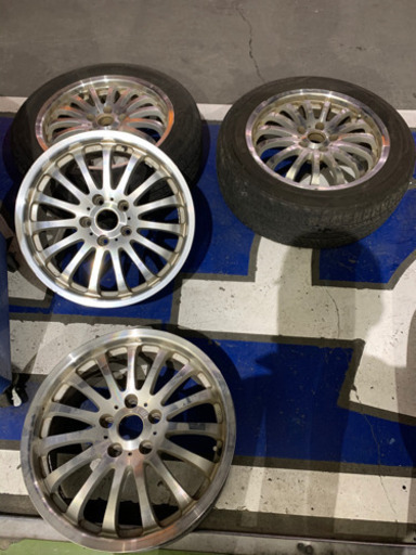 17インチ 7j+43 カールソン風 タイヤ2本つき