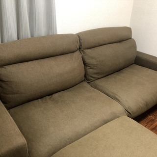 2018年購入】無印良品 ソファ 3シーター（オットマン・ヘッドレスト付き）