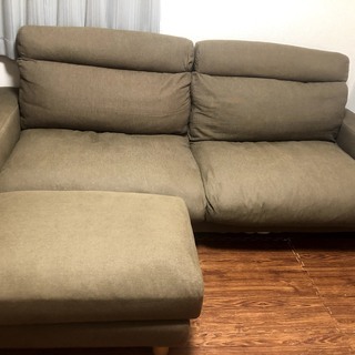2018年購入】無印良品 ソファ 3シーター（オットマン・ヘッドレスト付き）