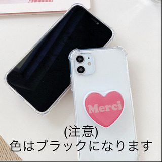 新品未使用　Rutta　クリアー　ハートロゴ　リングハンドル付スマホカバー　iPhone Xの画像