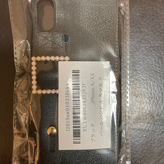 新品未使用　Rutta　レザー　パール ハンドル スマホケース　iPhoneX/XS　黒の画像