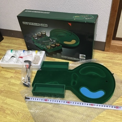 GOLF DRINKING GAMEテーブルゴルフ。ガラスショットグラス6個