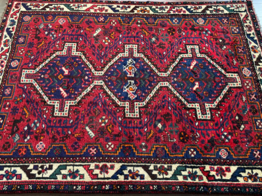 シラーズ産 ペルシャ絨毯 トライバルラグ 204×150cm