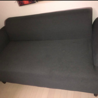IKEA 2人がけソファ グレー