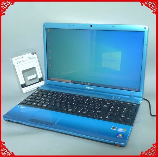 送料無料 新品SSD240GB 1台限定 ノートPC 中古良品 15.5型 SONY VPCEB38FJ Core i3 4GB DVDRW 無線 webカメラ Bluetooth Win10 Libreoffice