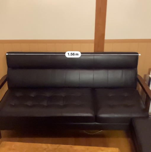 《最終価格》3人がけ ソファー レザー調　美品