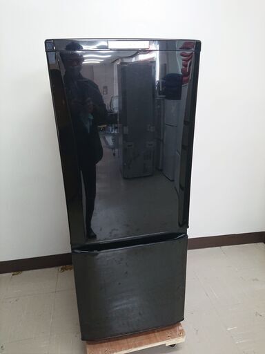 取引場所　南観音　2102-009　三菱　ノンフロン冷凍冷蔵庫　MR-P15X-B　ブラック