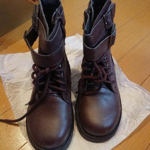 ブーツ  19センチ  ブラウン
