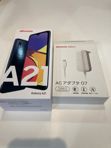 ドコモ　ギャラクシー　A21 アダプター付き