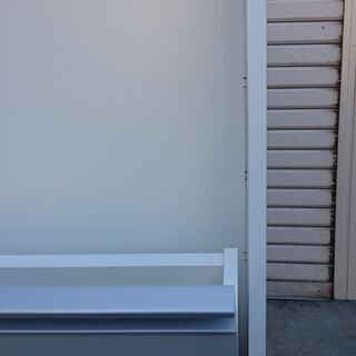 C3【訳あり】【未使用】 フラップ扉　薄型シューズボックス　3段　ホワイト MK-903の画像