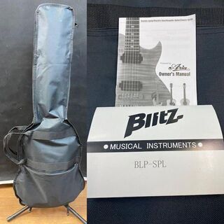 エレキ　Leopard　ブリッツ/Blitz　アリアプロⅡ/AriaProⅱby　BLP-SPL レスポールタイプ　ソフトケース付き/保証書記載なしの画像