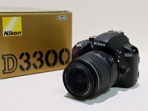 【苫小牧バナナ】美品 Nikon/ニコン D3300 ボディ AF-S DX Zoom 18-55mmf/3.5-5.6G EDⅡ レンズ付き ショット数2628 付属品あり 綺麗な1台♪