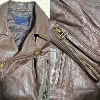 “値下げ”SHIPS【メンズ】 豚革製ジャケット〈ダークブラウン〉の画像