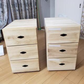 木製の3段収納ケースを差し上げますの画像