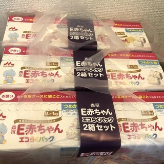【新品】森永 E赤ちゃん エコらくパック つめかえ用 1600g(400g×2袋×2箱) 3セットの画像