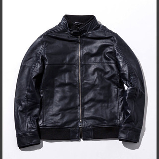 AKM Contemporary レザーブルゾン ブラックの画像