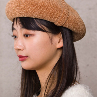 新品未使用　lala Born　ギャザリングベレー帽　帽子　ベージュの画像