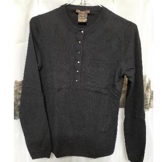 LOUIS VUITTON/ルイ・ヴィトン◆本物◆黒カシミア薄手ニットM～L