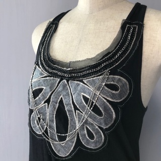ANNA SUI アナスイ 黒ワンピース ドレス USA製の画像