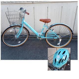 子供用自転車24インチ　ヘルメット付き
    の画像