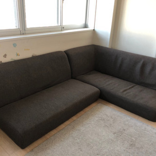 Francfrancソファ　L字もしくはストレートでロングにもできます。の画像