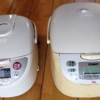 炊飯ジャー 2台　1.5L( 象印マホービン )　1.0L( タ...