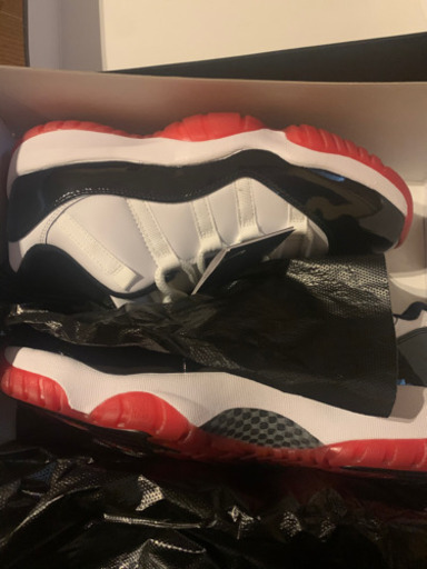 即決 NIKE AJ11 RETRO LOW ナイキ エアジョーダン 11 レトロ ローカット 復刻版 赤 レッド 黒 ブラック 白 27.0cm スニーカー