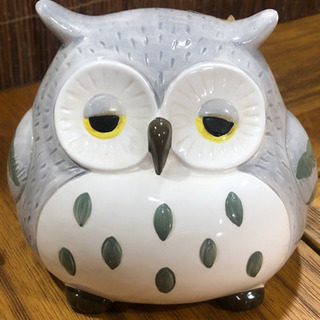 オススメ　フクロウ　貯金箱　縁起物　インテリア　コンパクト　飾り...