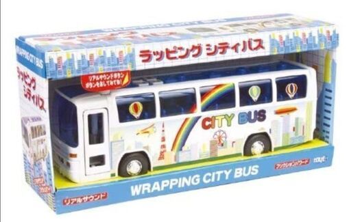 【新品未使用】ラッピングシティバス（3歳（1歳からでも）～）はたらく車（トイコー）