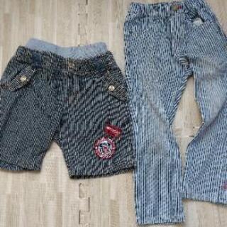 ヒッコリーデニム ハーパン&長ズボン(F.O.KIDS) 100