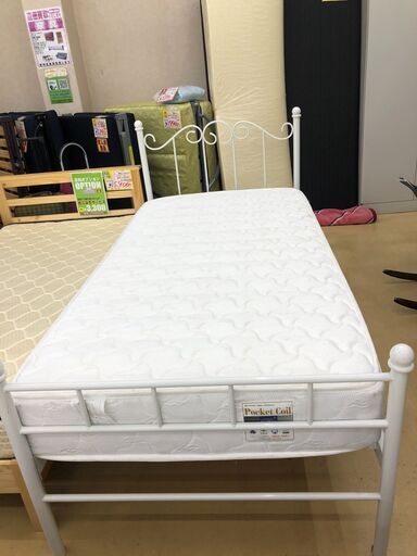 マットレス付き シングルベッド 姫系家具