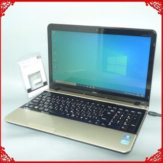 送料無料 新品SSD240GB 希少金色 早い者勝ち ノートPC 中古良品 15.6型 NEC LS150HS6G Core i5 8GB BD-RE 無線 カメラ Win10 LibreOffice