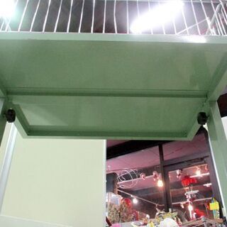 ラック グリーン 幅65×奥行き50×高さ120 緑 雑貨棚 店舗備品に 店内用什器に シェルフ コンパクト 札幌市東区 新道東店 の画像