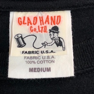 GLAD HANDグラットハンド　クールネックTシャツポケット　黒Mの画像