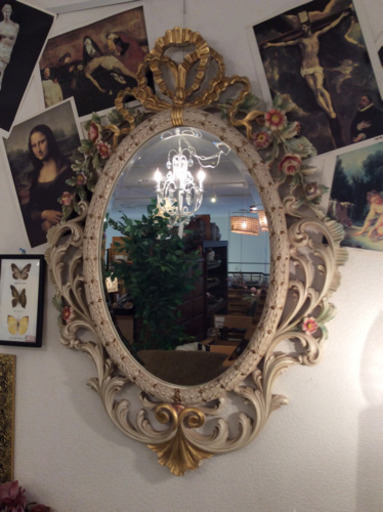 中古品 ウォールミラー イタリア製