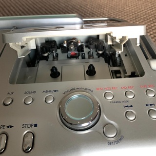 KENWOODのCD、MD、ラジカセ。MDX-J3。リモコン付き！の画像
