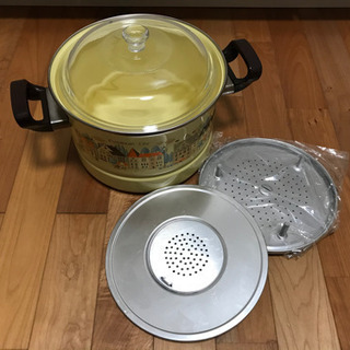 【お取引済】(未使用)ホーロー鍋 24cm ガスコンロ用