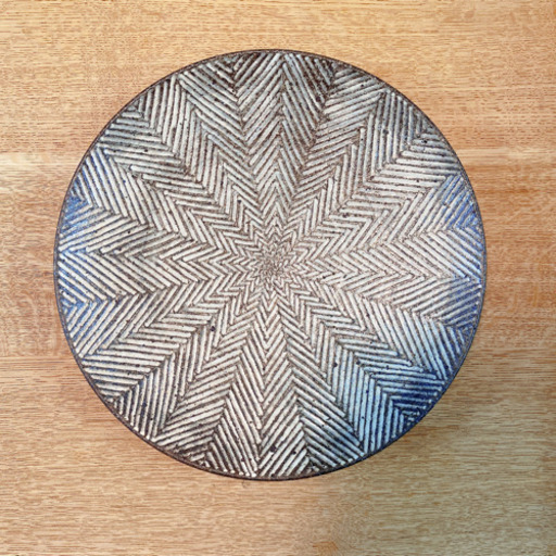 池田大介　ヘリンボーン 七寸皿