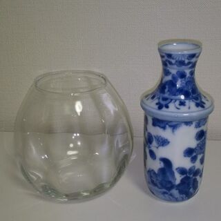 染付冷酒セット（未使用）の画像