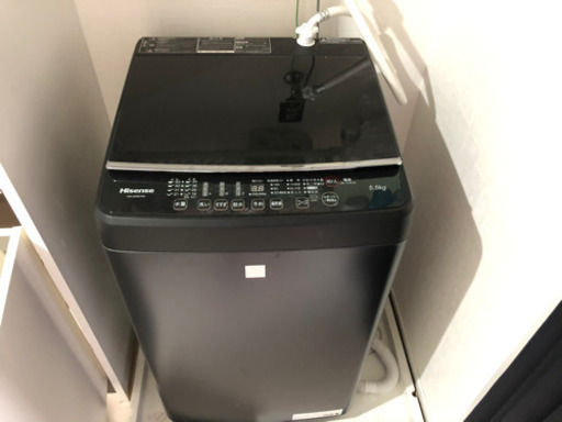 ハイセンス 5．5kg全自動洗濯機 keyword マットブラック HWG55E7KK
