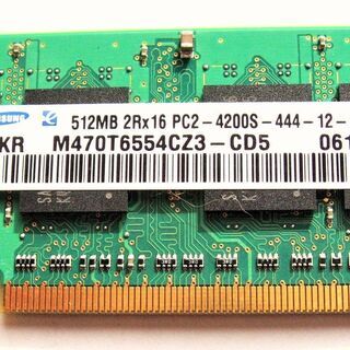 ノートPCメモリー　512MB×2枚　　　　②