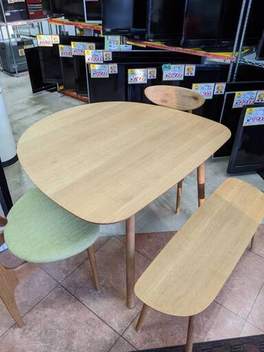 【おすすめ品】キツツキ トラフ コラボ ダイニング4点セット コブリナシリーズ