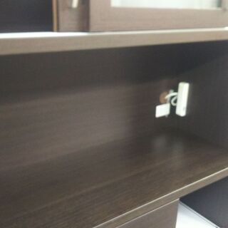 （中が見えにくいスリガラスタイプの）ニトリ　2面レンジボード　コパン-100KB-DBR　高く買取るゾウ八幡東店