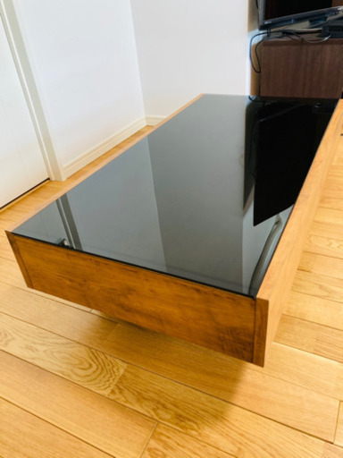 【美品・お安くお譲りします】ローテブル　ガラス天板　テーブル