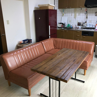 【譲り先決まりました】ダイニングソファー