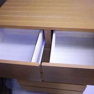 無印良品 6段チェスト ワイド オーク材 80×40×119cm タンス 6段